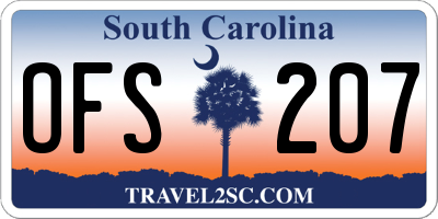 SC license plate OFS207