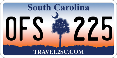 SC license plate OFS225