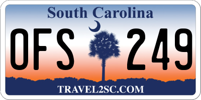 SC license plate OFS249