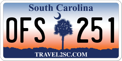 SC license plate OFS251