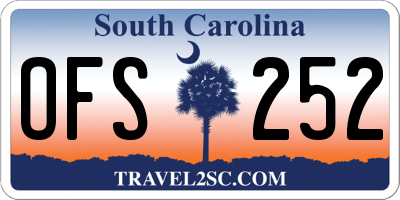 SC license plate OFS252