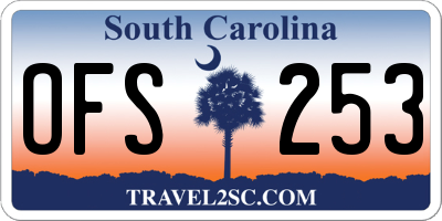 SC license plate OFS253