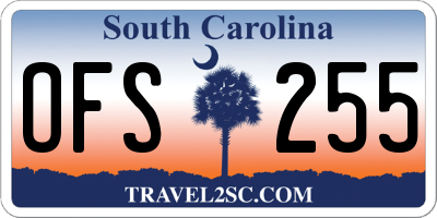 SC license plate OFS255
