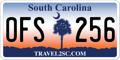 SC license plate OFS256