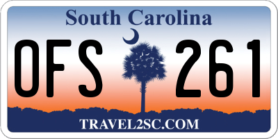 SC license plate OFS261