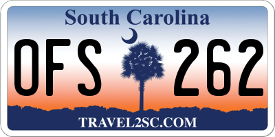 SC license plate OFS262