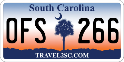 SC license plate OFS266