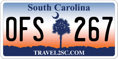 SC license plate OFS267