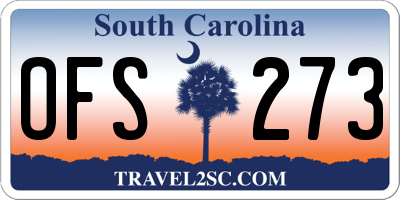 SC license plate OFS273