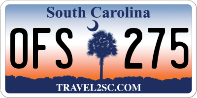 SC license plate OFS275