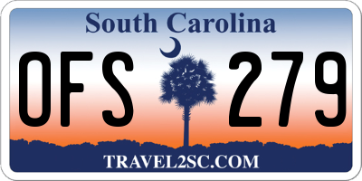 SC license plate OFS279