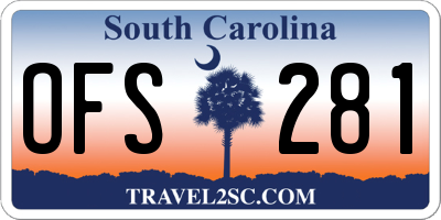 SC license plate OFS281