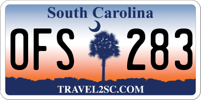 SC license plate OFS283