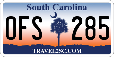 SC license plate OFS285