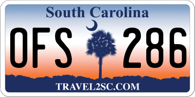 SC license plate OFS286