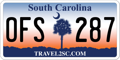 SC license plate OFS287