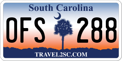 SC license plate OFS288