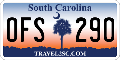 SC license plate OFS290