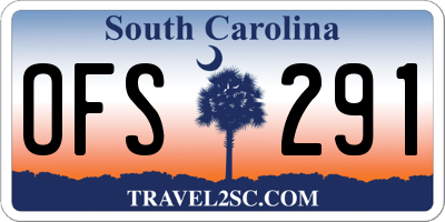 SC license plate OFS291