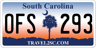 SC license plate OFS293