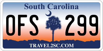 SC license plate OFS299