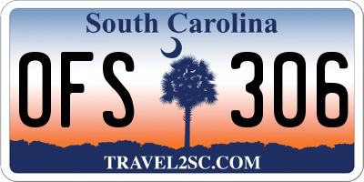 SC license plate OFS306