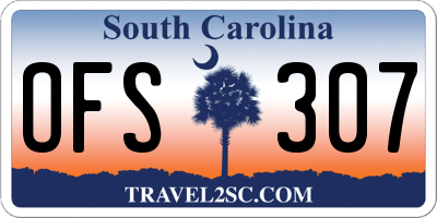 SC license plate OFS307
