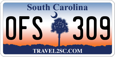 SC license plate OFS309