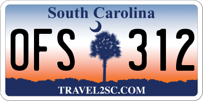 SC license plate OFS312