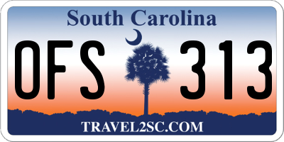 SC license plate OFS313