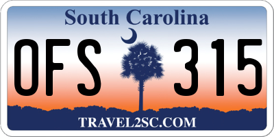 SC license plate OFS315