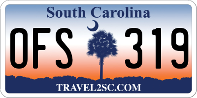 SC license plate OFS319