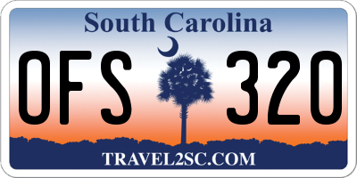 SC license plate OFS320
