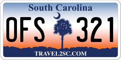 SC license plate OFS321