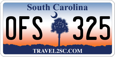SC license plate OFS325