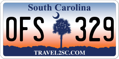 SC license plate OFS329