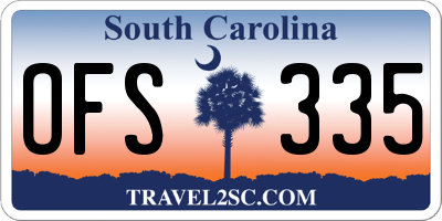 SC license plate OFS335