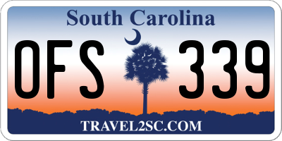 SC license plate OFS339