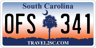 SC license plate OFS341