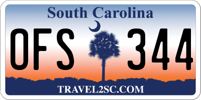 SC license plate OFS344