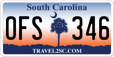 SC license plate OFS346
