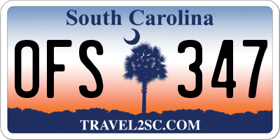 SC license plate OFS347