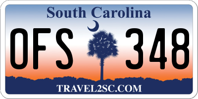 SC license plate OFS348