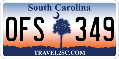 SC license plate OFS349