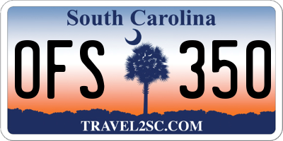 SC license plate OFS350
