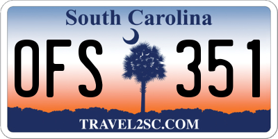 SC license plate OFS351
