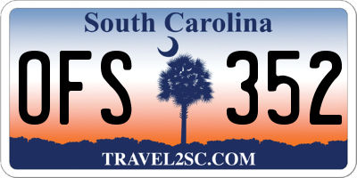 SC license plate OFS352