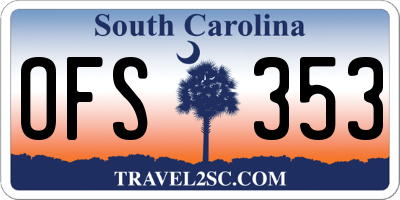 SC license plate OFS353