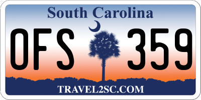 SC license plate OFS359