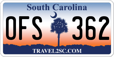 SC license plate OFS362